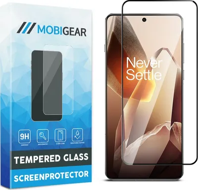 Produktbild von Mobigear Premium Displayschutz für OnePlus 13, gehärtetes Panzerglas, Displayschutzfolie – kompatibel mit Hüllen – Schwarz