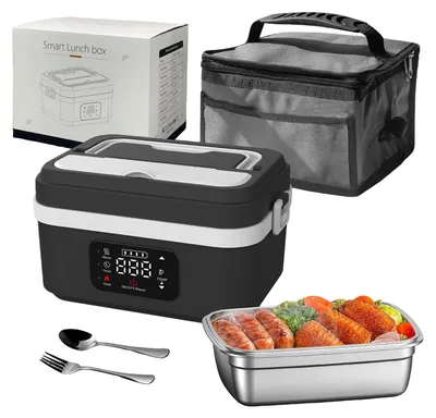 Obrázok produktu pre Elektrická obedáreň – 2 v 1: ohrievač jedla – s ochranou proti úniku – nerezový kontajner – 60 W – 1 L