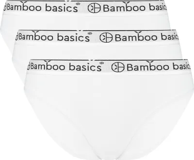 Immagine prodotto di Bamboo basics slip donna YARA, confezione da 3 - vita con logo, traspirante, single jersey bianco L