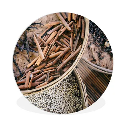 Produktbild von MuchoWow® Rundes Wandbild - Runde Bilder Kräuter auf der Kaffeeplantage Ø 60 cm Kreis Wanddekoration Kunststoff - Wandkreis - Wandschmuck - Wand Kreis - Das Schlafzimmer - Die Bilder - Wandmalerei - Kunst für das Haus - das Plastik