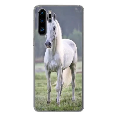 Produktbild von MuchoWow® Handyhülle Schutzhülle Hülle für Huawei P30 Pro Pferd - Licht - Morgen Silikon Softcase Handy Hülle - Schutzdeckel