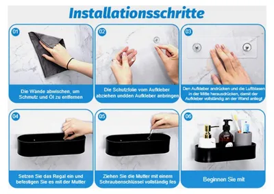 Produktbild von Duschregal mit Klebepad Zubehör
