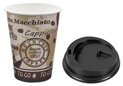 Produktbild von 75x Kaffeebecher Premium mit Deckel "Coffee to go" Pappe besch. 250 ml
