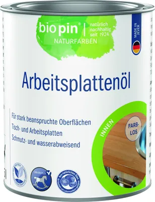 Produktbild von Biopin Naturfarben Arbeitsplattenhartöl 375 ml farblos