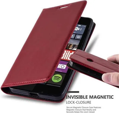 Obrázok produktu pre Cadorabo Puzdro pre Nokia Lumia 640 Ochranný kryt v červenej farbe Puzdro na mobilný telefón s magnetickým zatváraním