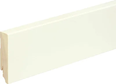 Produktbild von FN Neuhofer Sockelleiste eckig RAL9010 240 cm 80 x 18 mm Fichte/Kiefer weiß
