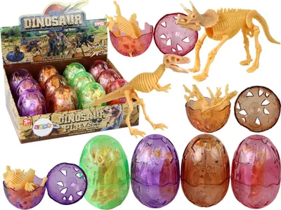 Produktbild von Otwierane Jajo Dinozaura Figurka Żółta 4 Kolory 9 cm