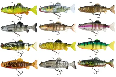 Produktbild von Fox Rage Replicant Jointed - Swimbait Wobbler, Farbe:UV Stickleback, Länge / Gewicht:18cm - 80g