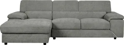 Produktbild von Ecksofa aus Chenille-Stoff "London" - 4 Personen - Grau
