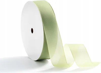 Immagine prodotto di NASTRO DI RASO verde semitrasparente 25 mm x 13 m per imballaggi