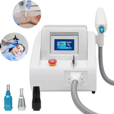 Obrázek produktu pro Laser na odstranění tetování - J-200 - 532/1064 nm - 150 W - 8 ns - 3 nástavce - 220 V EU - přenosný - bílý