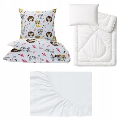 Produktbild von Nyks Kinder Bettwäsche Set 100x160 cm mit Spannbettlaken