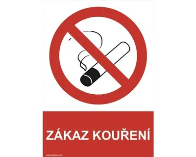 Obrázek produktu pro Walteco Zákaz kouření 210x297mm, formát A4, samolepicí Množství: 1 ks