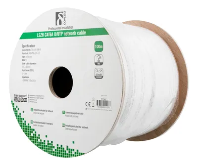 Image de DELTACO bulk cable - 100 m - hvid