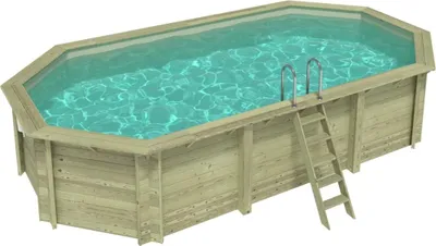 Produktbild von Pool NEMO 7.3 x 3.97 - H.1.45 m, sandfarben, auf Rahmen - ohne Betonieren