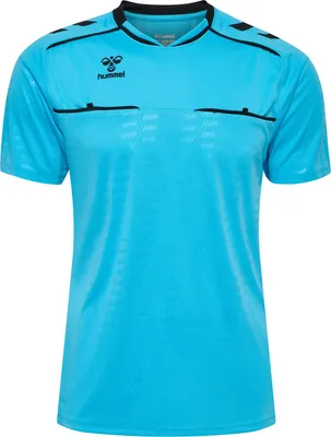 Image de Maillot Hummel Hmlreferee à manches courtes - bleu fluo, taille : M