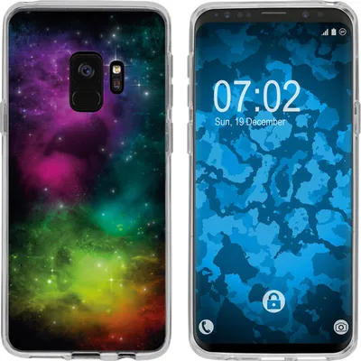 Produktbild von PhoneNatic Case kompatibel mit Samsung Galaxy S9 Silikon-Hülle Space Starfield M7