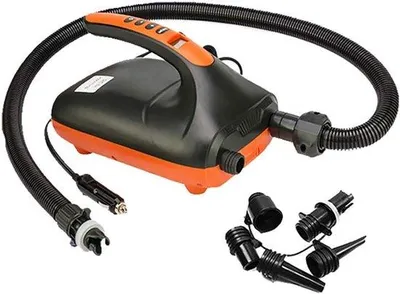 Produktbild von Elektrische Luftkompressor 20 PSI - Automatikabschaltung - Schwarz - Hochdruckkompressor - Ideal für Paddelboot und Luftbett - Compact