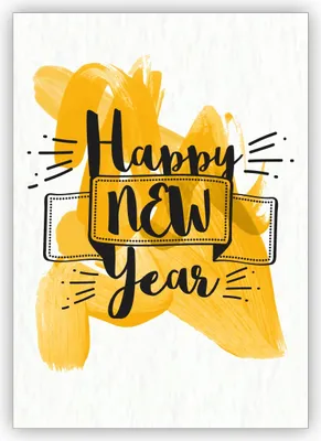 Produktbild von Moderne Silvesterkarte, Neujahrsgruß im coolen Design: Happy new year