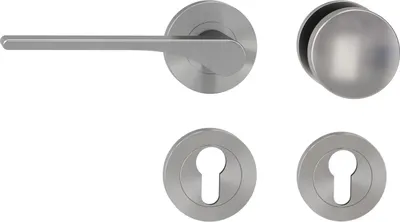 Produktbild von Griffwerk Wechselgarnitur LEAF LIGHT SIEGER DESIGN - DIN Links Samtgrau