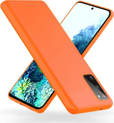 Produktbild von NALIA Neon Handy Hülle für Samsung Galaxy S20, Silikon Case Cover Bumper Etui Orange