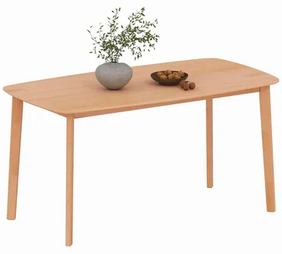 Produktbild von Rechteckiger Esstisch fš¹r 6 Personen, Kš¹chentisch, 150 cm, Massivholz, 150 x 80 x 76 cm, Naturholz