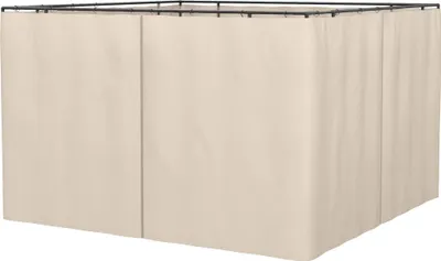 Obrázek produktu pro Boční stěny pro altán – 4 kusy – 302 x 205 cm – 40 háčků a kroužků – polyester – žlutá barva