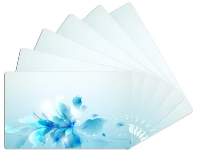 Produktbild von Wallario Frühstücksbrettchen 6er Set aus Glas, je 14 x 23 cm, mit rutschfesten Füßen, Motiv Blaues Blumenbuket