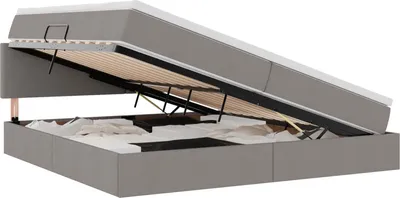 Immagine prodotto di Letto con contenitore LED e materasso Tortora 200 x 200 cm
