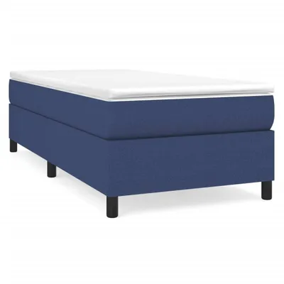 Image de Sommier à lattes de lit avec matelas Bleu 80x200 cm Tissu
