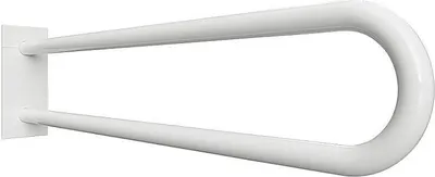Zdjęcie produktu dla Uchwyt podtrzymujący BELP w kształcie litery U, żelazny, biały, z osłoną, wymiary 103 x 253 x 916 mm, nośność 120 kg, do łazienki i toalety >> do wiercenia