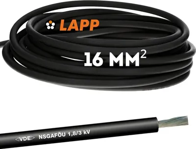 Produktbild von 10m Lapp 1600305 NSGAFÖU 1 x 16 mm² Schwarz I Flexibeles Kabel mit Gummi-Isolierung