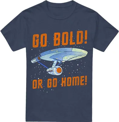 Produktbild von Star Trek - "Go Bold" T-Shirt für Herren/Damen Uni TV17505 (XL) (Marineblau)
