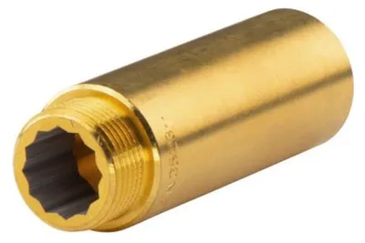 Produktbild von Messing Gewinde-Fitting Hahnverlängerung IG/AG 3/4' (DN 20) Länge 80 mm - schwere Ausführung