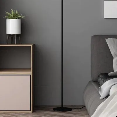 Productafbeelding van Dimbare Vloerlamp - Staande Lamp - Verlichting - LED Lamp - Vloerlampen Woonkamer - Slaapkamer Lamp - Vloerlamp Zwart - Dimbaar