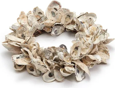 Produktbild von Muschelkranz Talaba Auster Ø 39cm | Kranz aus Deko Muscheln