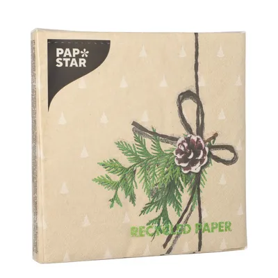 Obrázok produktu pre Papstar Servítky Simply Natural 3-vrstvové 33x33cm 20 ks - Servítky - výrobca: PAPSTAR GmbH, Daimlerstraße 4-8, 53925 Kall 1 balenie