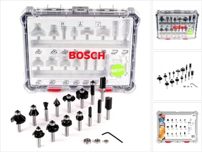 Produktbild von PRO Nutfräser- Set, gemischt, Schaft 8 mm, 15-tlg