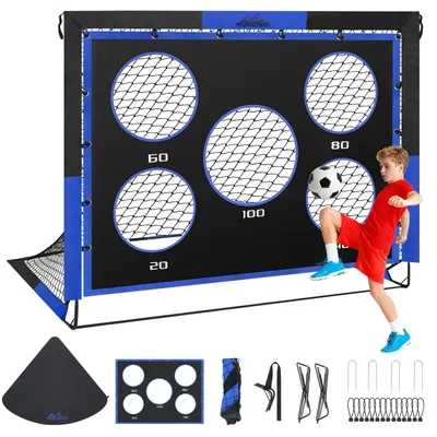 Produktbild von Pop-Up Fußballtor 5×4 FT mit Zielpaneel - Trainingsmaterial für Kinder