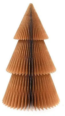 Only Natural – Wabenpapier-Weihnachtsbaum – Gold – 45 cm – Ansicht 1
