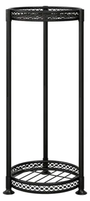 Immagine prodotto di Supporto per piante alto in metallo nero, scaffale angolare per interni ed esterni