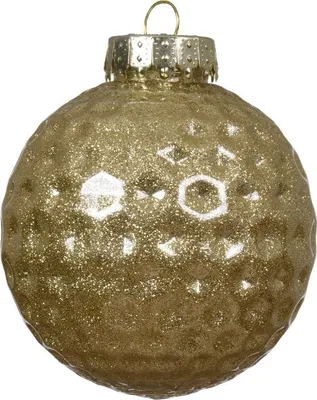 Productafbeelding van Kerstbal kunststof d8 cm licht goud I Decoris
