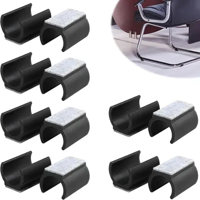 Image de 12 patins pour chaises pivotantes, de 24 à 25 mm, pour protéger le sol