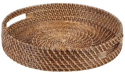 Produktbild von Rattan Tablett Bea rund, Größe:L