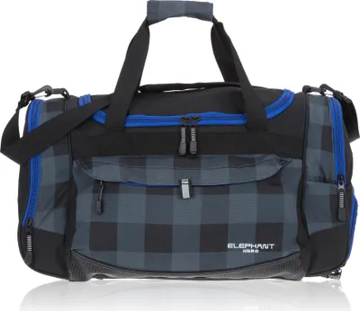 Produktbild von Sporttasche Adventure Gym Mate Fitness Sport Tasche Reisetasche 55 cm 45 Liter 724 Plaid Black Schwarz Blue Karo