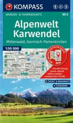 Obrázek produktu pro KOMPASS Hiking Map 6 Alpenwelt Karwendel Mittenwald, Garmisch-Partenkirchen 1:50 000