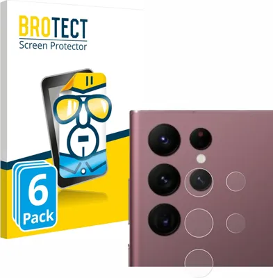 Produktbild von 6x Für Samsung Galaxy S22 Ultra 5G Enterprise Edition (NUR Kameraschutz) Schutzfolie BROTECT Displayschutz Display Schutz Folie Klar Transparent