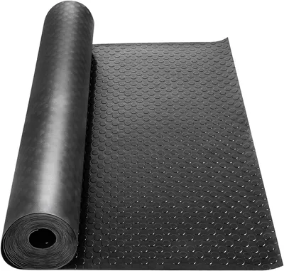 Productafbeelding van Rubberen mat met noppen, 500 x 100 x 0,3 cm, antislip, beschermmat voor fabriek, garage, werkplaats