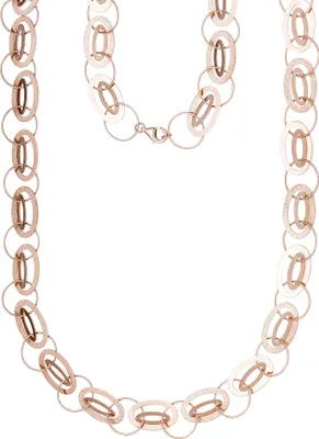 Produktbild von JOBO Halskette Kette 925 Silber rotgold vergoldet 80 cm Karabiner