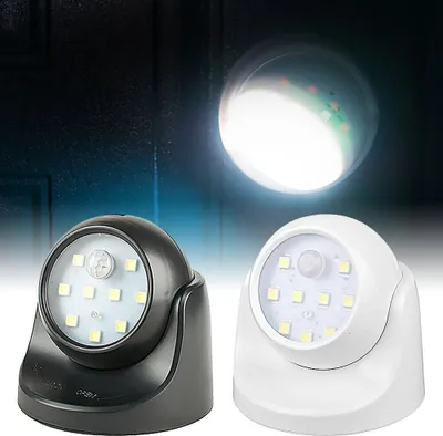 Produktbild von 360° Batteriebetriebenes Innen-/Außen-Garten-Bewegungsmelder-Sicherheits-LED-Licht Weiß